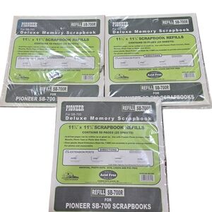 Pioneer SB-700R Refill Scrapbook Album 50 Pages 25 Sheets Lot Of 3 Sealed New